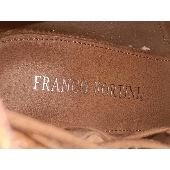 Franco Fortini Women's Brown Suede Zipper Block Heel Boots  Size 10 - Picture 10 of 11